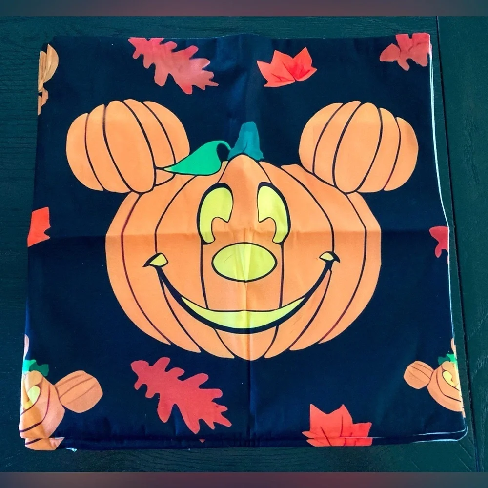 Mickey Mouse Halloween Pumpkin Lantern Throw Pillow Covers- Set of 2 - Picture 5 of 6